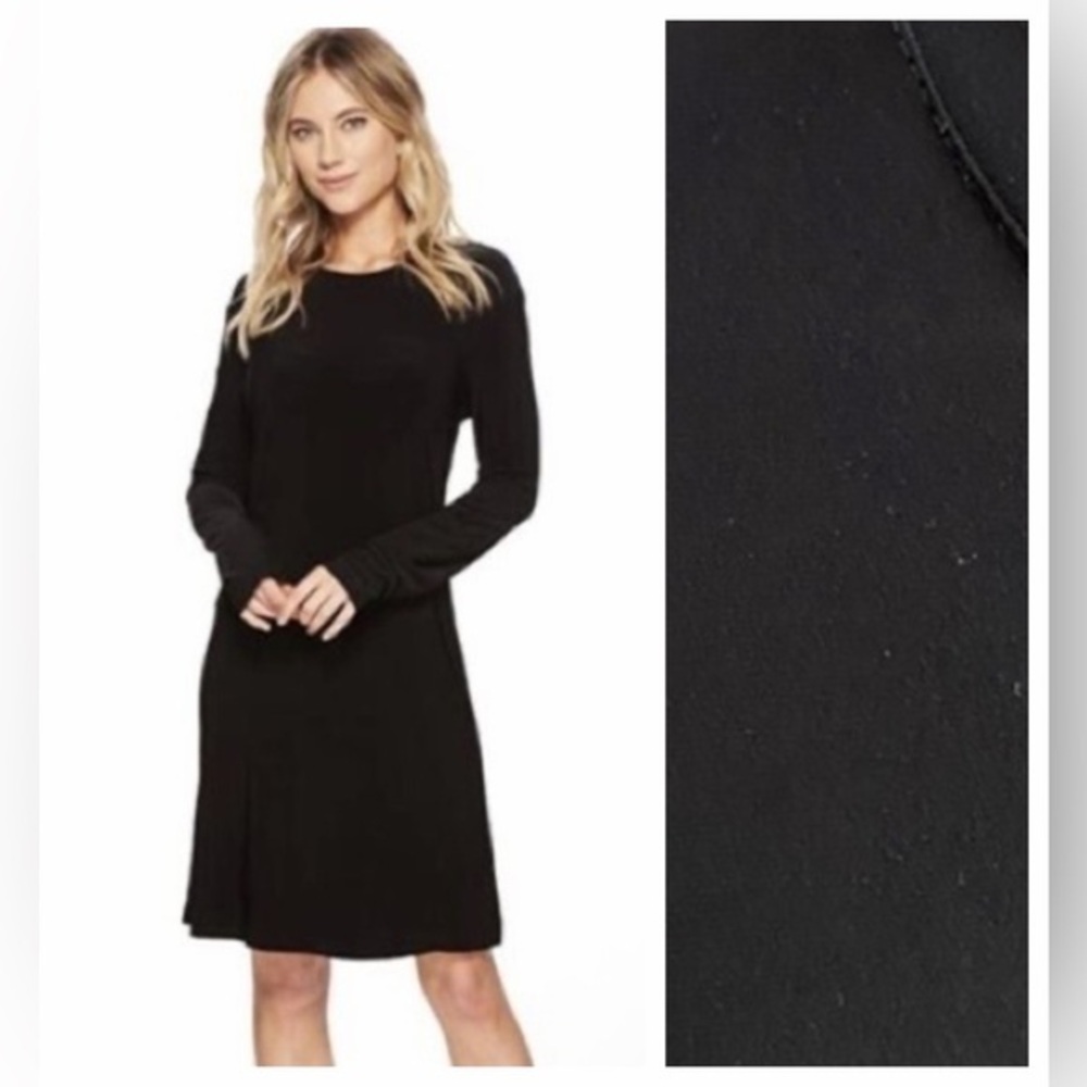 Norma Kamali Black Long Sleeve Jersey Dress Medium